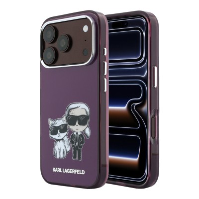 Funda Karl Lagerfeld MagSafe IML Sketch iPhone 18 Pro Max/17 Pro Max Burdeos